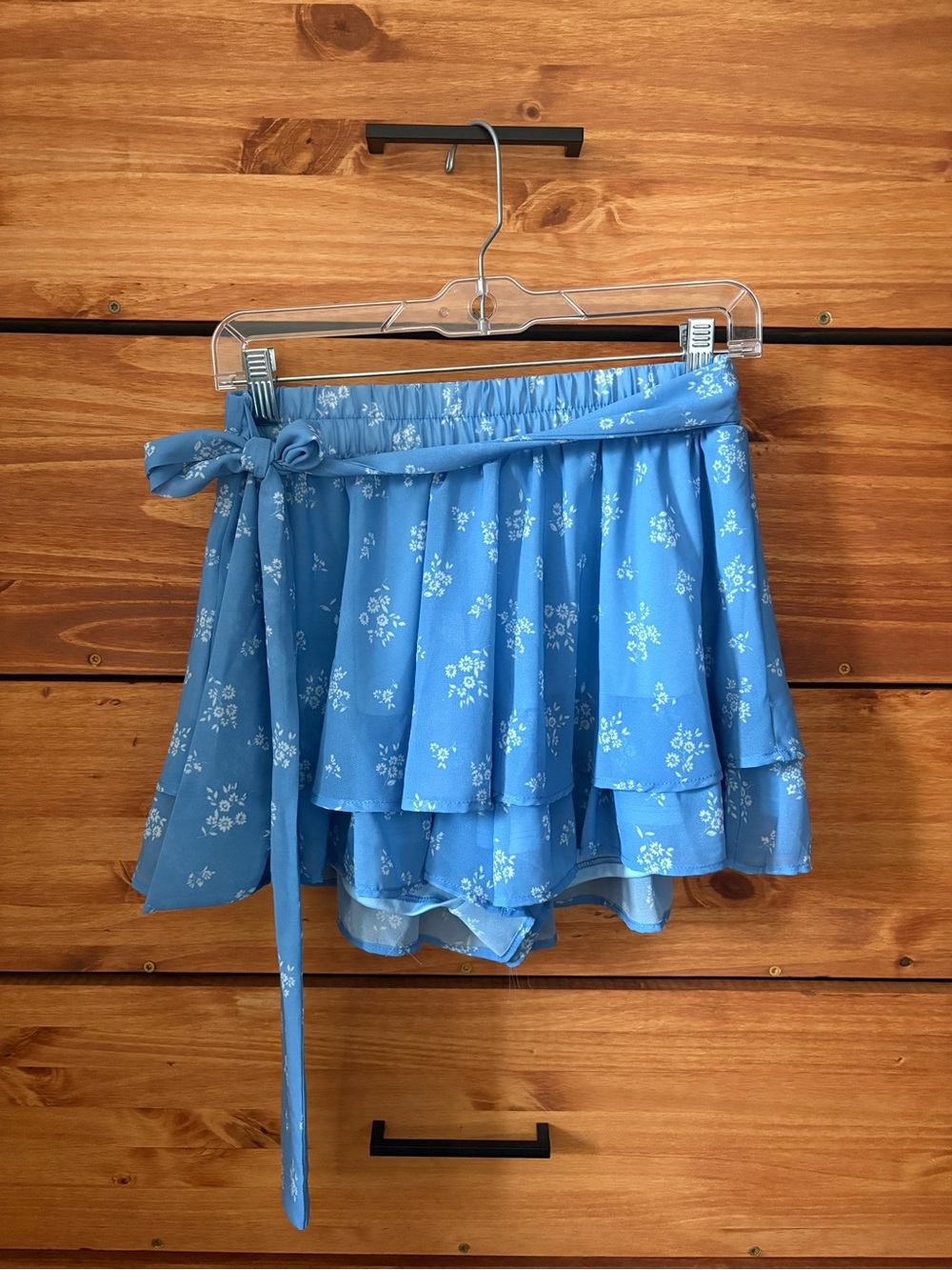 Altar’s State Blue Floral Layered Tie-Waist Shorts